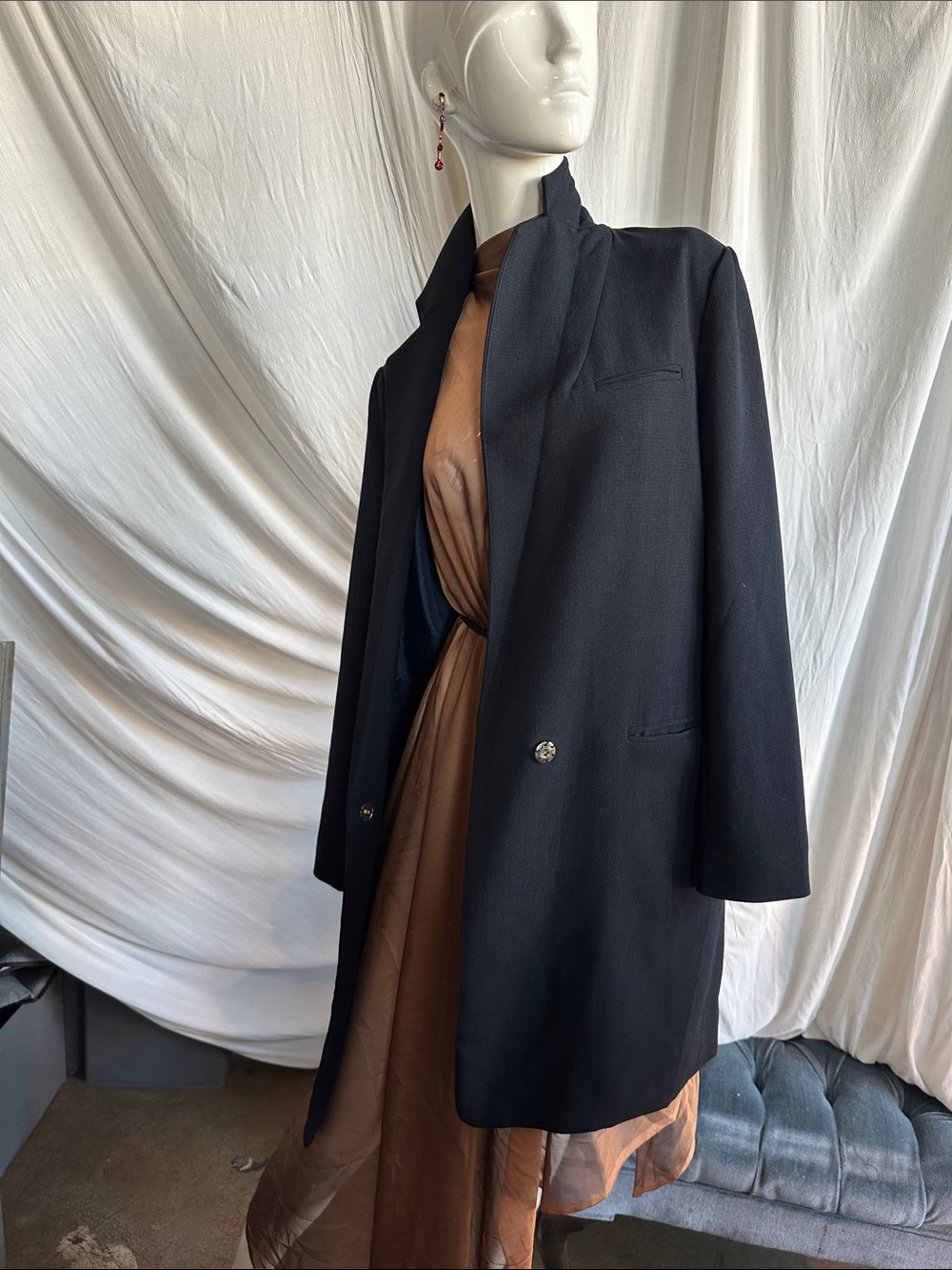 Long Jacket Coat style Fall Preppy Business Chik